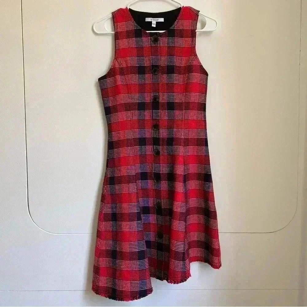 NWOT Derek Lam 10 Crosby Plaid Button Down Dress 2 - Picture 7 of 8